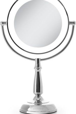 11" Makeup Mirror with Lights and Magnification Dimmable Touch  Lighted Makeup Mirror with Magnification 10X/1