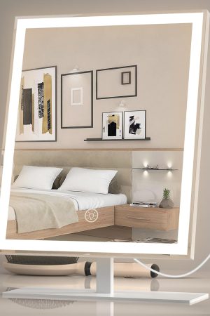Vanity Mirror with Lights, Lighted Makeup Mirror with 3 Color Modes, Dimmable Light,  Vanity Makeup Mirror with Smart Touch Control, Gift for Teen Girl/Women (12in. White)