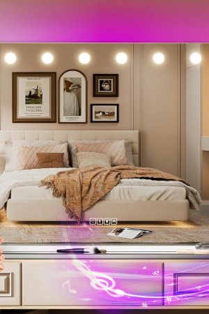 Vanity Mirror with Lights and Bluetooth, 32x23 Inch 18 Bulbs Front and  Backlit Makeup Mirror with Dimmable 3 Color, Tempered Glass, Detachable 10X Magnification, Tabletop & Wall-Mounted