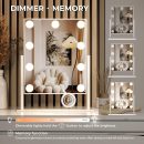 Vanity Mirror with Lights,Makeup Mirror with Lights,10X Magnification,Light up Mirror with Smart Touch 3 Colors Dimmable,Mirror with Lights with 360° Rotation